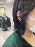 切りっぱなしボブ×ネイビーブルー