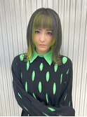 ▽□□▽ライムグリーン×セクションカラー
