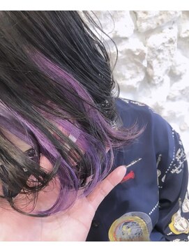 モアナ バイ ヘッドライト大宮店(Moana by HEADLIGHT) Moana【大宮】#インナーカラー#イヤリングカラー#パープル