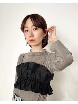 ルーフ 用賀(ROOF) 顔周りレイヤー/大人かわいいボブ#トリートメント