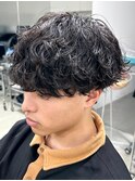 波巻きパーマツイストスパイラルパーママッシュメンズ名駅