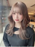 オリーブベージュ×レイヤーカット×岐阜