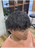 波巻きパーマ