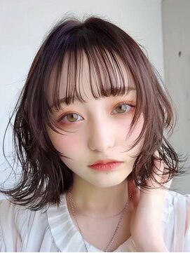 レヴ 草加店(LEV.) オリーブベージュレイヤーカット ウェットヘア