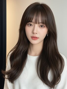 ラナ 新宿(lana) ぱっつん/顔まわり/韓国風レイヤー/【lana hair 新宿】