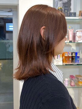 ロンドアンメゾン 原宿(Lond un Maison.) ミディアムレイヤーカット/マロンベージュ/顔周り/前髪/原宿