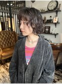 クセ毛風パーマ　ボブ　レイヤーボブ　ミニボブ