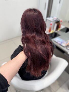 プティパ 水戸内原店(petit-pas) ブリーチカラー/ワインレッド