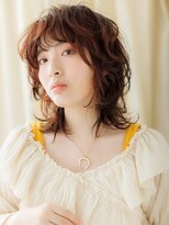 モッズヘア 越谷(mod's hair)&nbsp;イヤリングカラーハイレイヤーウルフマレットヘアY越谷10代20代