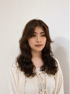 シアン 栄店(CYAN.) wave perm × natural brown