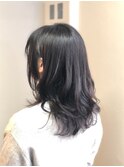 大人スマートなゆるパーマ ミディアムレイヤー