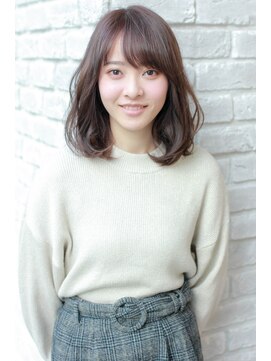 エルサフィロ ヨドヤバシ(el zafiro yodoyabashi) 【el zafiro yodoyabashi】大人女子フワっとベージュミディアム