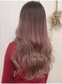 インスタ人気☆透明感抜群◎ピンクグラデーションカラー
