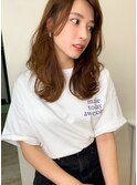 【山田】小顔レイヤー無造作束感セミディ