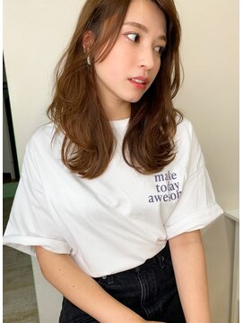 マリアバイアフロート(Maria by AFLOAT) 【山田】小顔レイヤー無造作束感セミディ