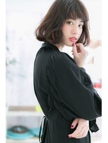 ミック ヘアアンドビューティー 大山店(miq Hair&Beauty) 黒髪アッシュブラックくせ毛風ゆるふわ大人ボブパーマa1