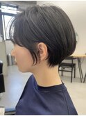ショートボブ/マッシュ/くびれヘア/ビタミンカラー/