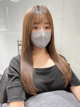 ラブクロムトーキョー オモテサンドウ(LOVECHROME OMOTESANDO) 美髪質改善☆ペールベージュカラーの外ハネボブくびれへアカール