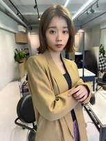 ルネ 北千住(Renee) 外ハネハネボブ_ オルチャンヘア_ダークグレージュ_ワンホンヘア
