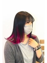 モナミ美容室 ベリーピンク　LONG　HIAR