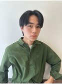 メンズ韓国ヘアー　センターパート/10代20代30代