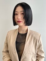 ヴェイン 渋谷(vain)&nbsp;顔周りレイヤーカット　切りっぱなしボブ　20代30代　透明感