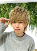 ふわっと束感ニュアンスパーマエアリーショートマッシュウルフ