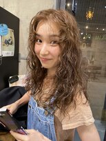 ナループロアオハナ(Nalu pu loa ohana)&nbsp;ブリーチなし/ブリーチなしダブルカラー/パーマ/海外風/外国人風