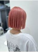 ショートボブ×ブリーチカラー×切りっぱなしボブ【田中桃鈴】