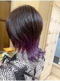 デザインウルフカット/インナーカラー【ラベンダーカラー】