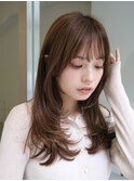 ◆ロングレイヤーカット/フェイスレイヤー/ショコラブラウン