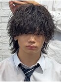束感波巻きツイスパ×ラウンドマッシュウルフ