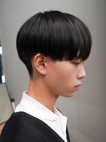 エルマーク 茨木(L-MARK) 黒髪マッシュナチュラルマッシュメンズヘア韓国ツーブロック