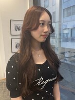 ポール(pole)&nbsp;札幌ロング　ブリーチ無しピンクベージュレイヤーカット