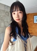 フェイスレイヤー  アッシュ 透け感カラー ブルーブラック