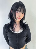 アイティーバイアルバム 藤沢店(IT by ALBUM)&nbsp;ロング前髪カット黒髪顔周りレイヤー_F30854