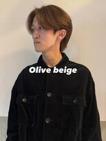 ピア(Pia)&nbsp;メンズセンターパート＋オリーブベージュ