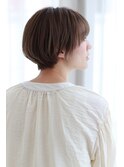 シースルーバング/マッシュショート/ハイトーンカラー
