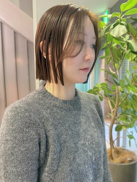 切りっぱなしボブ/ショート/レイヤーカット/髪質改善/名駅u64