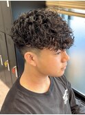 STYLE藤沢黒髪メンズカットスペインカールパーマ