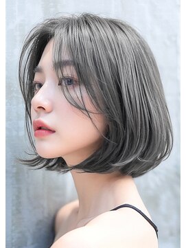 ミラー プラス エヌ(MIRROR+n) 20代30代40代 黒髪透明感サイドバング大人ボブ#66