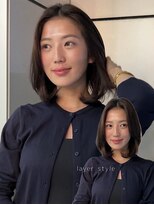 ロンド 銀座(Lond)&nbsp;☆春日☆縮毛矯正ミルクブラウンダウンバングダークパープル108