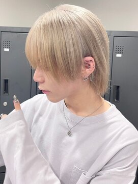ベレーザ 川越(Beleza) 川越_金髪抜きっぱなしブリーチシャドウマッシュサイドパート