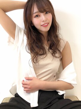 チョビー 銀座(chobii) グレージュ/デジタルパーマ/ゆるふわロング/人気/艶/高柳