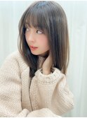 美髪抜け感シースルー前髪モテ愛されヘア