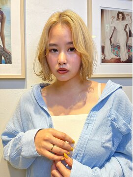 ロンドルーチェ 心斎橋(Lond luce) ダークアッシュ/ミディアムレイヤーカット［髪質改善/縮毛矯正］