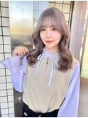 @yuri__up/韓国ヘアくびれヘア10代20代30代ホワイトグレージュ