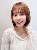 韓国風前髪×チョコレートカラー【髪質改善/新宿/大人ガーリー】