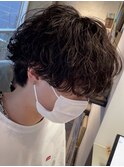 波巻きスパイラルパーマメンズマッシュツイストスパイラルパーマ
