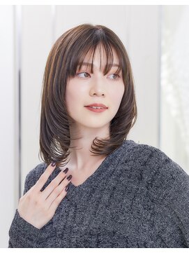 ミチオ ノザワ ヘアサロン ギンザ(Michio Nozawa HAIR SALON Ginza) ★くびレイヤー地毛風グレージュ小顔レイヤー★グレーベージュ